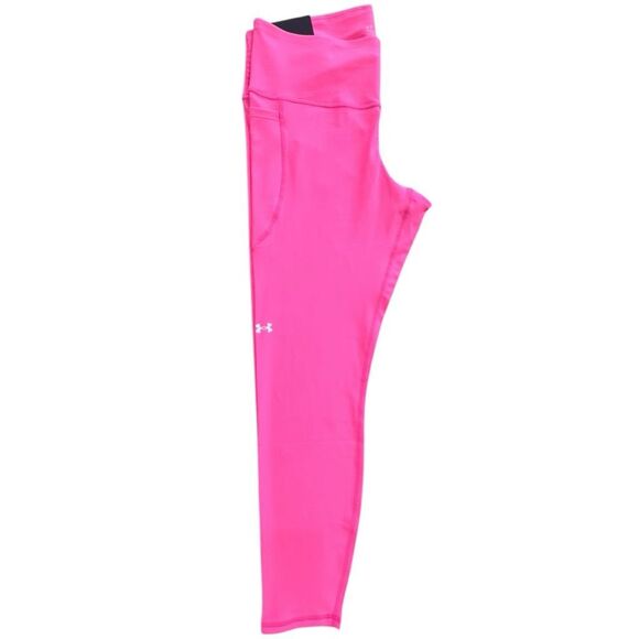 Under Armour Women's HeatGear Armour High No-Slip Waistband Leggings Pink XL NWT - Picture 3 of 11